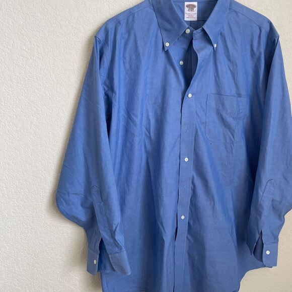 Brooks Brothers Mens Shirt Medium Blue Long Sleeves Button Down Original Polo - Picture 4 of 12